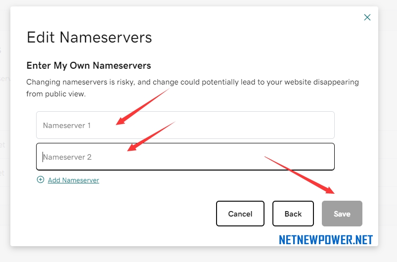 GODADDY上购买的域名如何修改DNS NAMESERVER？ - 5